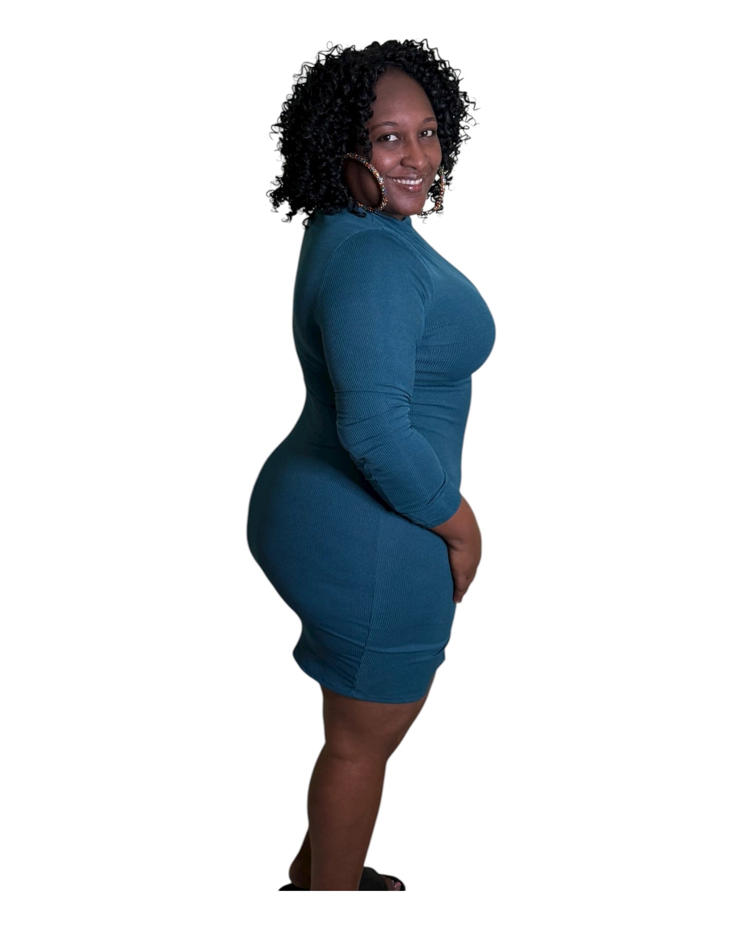 City Chic Mini Dress - Teal Plus Size