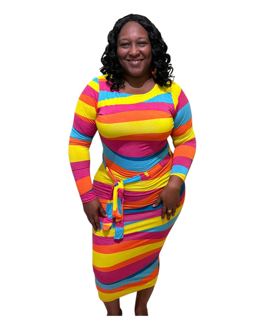Viva Stripe Dress - Plus Size