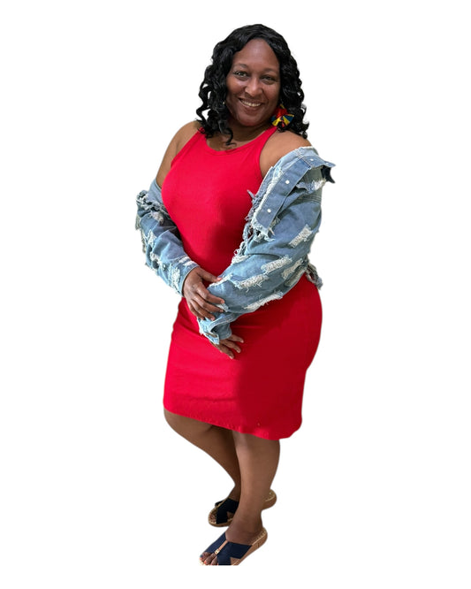 Sway Dress - Red Plus Size