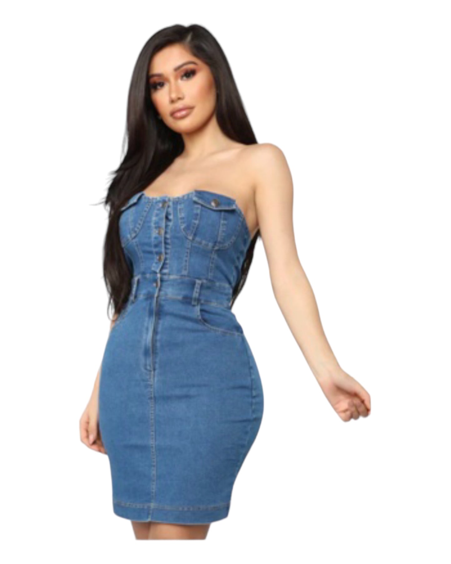 Brittany Denim Dress - Regular Size