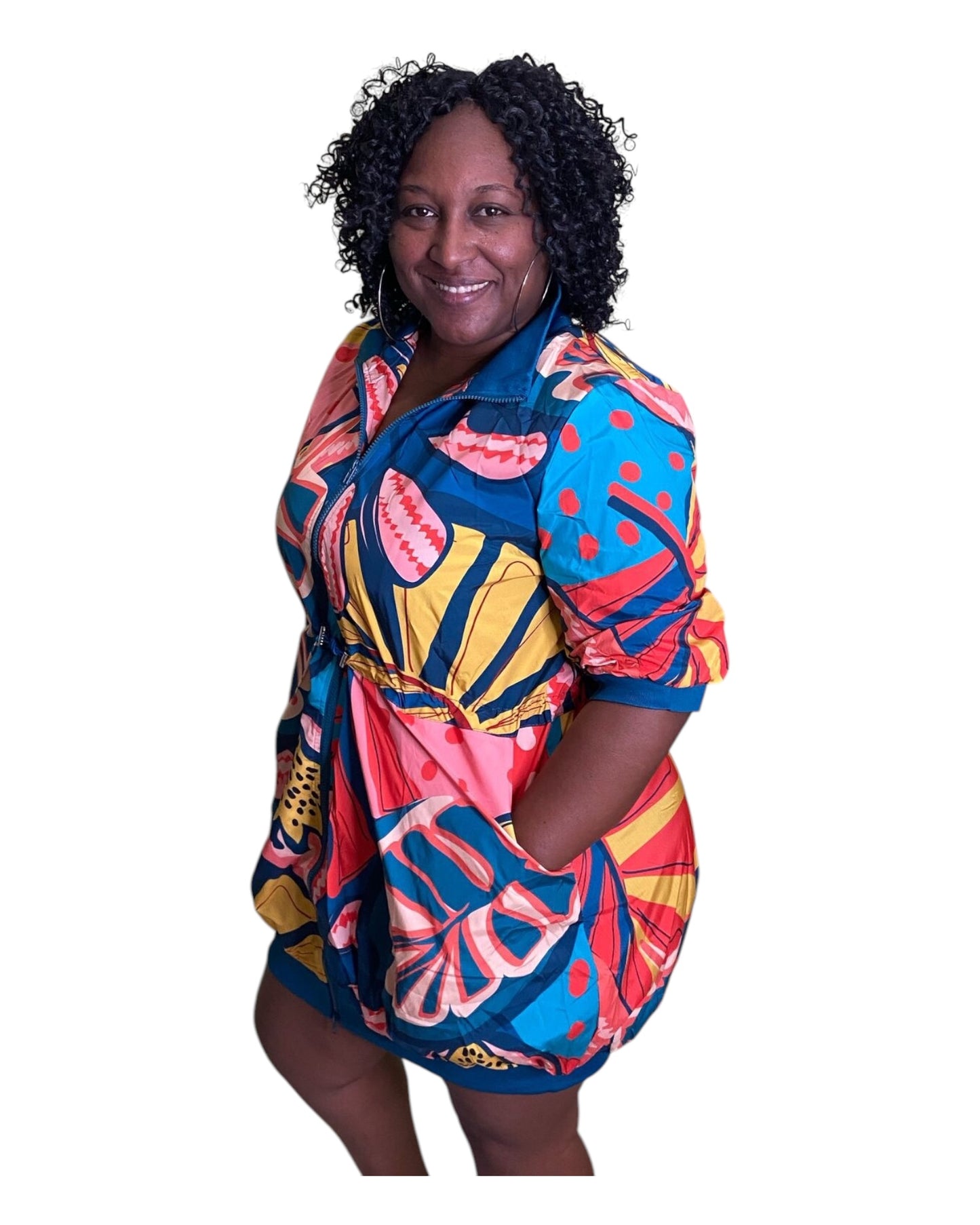 Island Pulse Dress - Multicoloured Plus Size