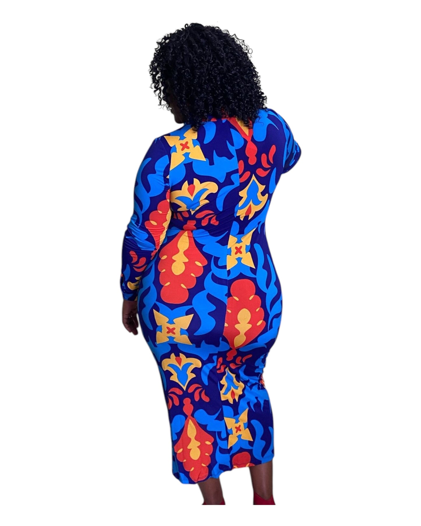 Blue Flame Dress - Plus Size
