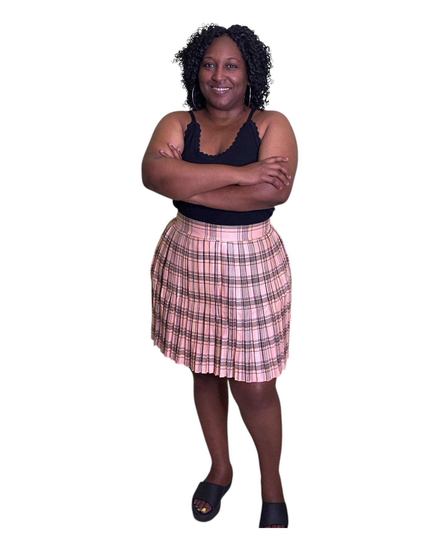 Sunset Prep Skirt - Peach Plus Size