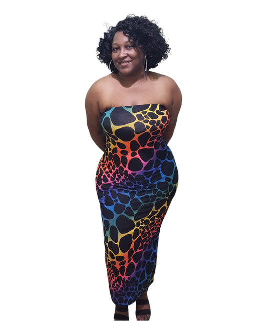 Wild Maxi Set - Blue Plus Size