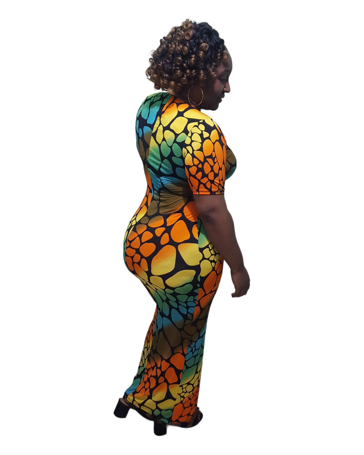 Wild Maxi Dress - Orange Plus Size