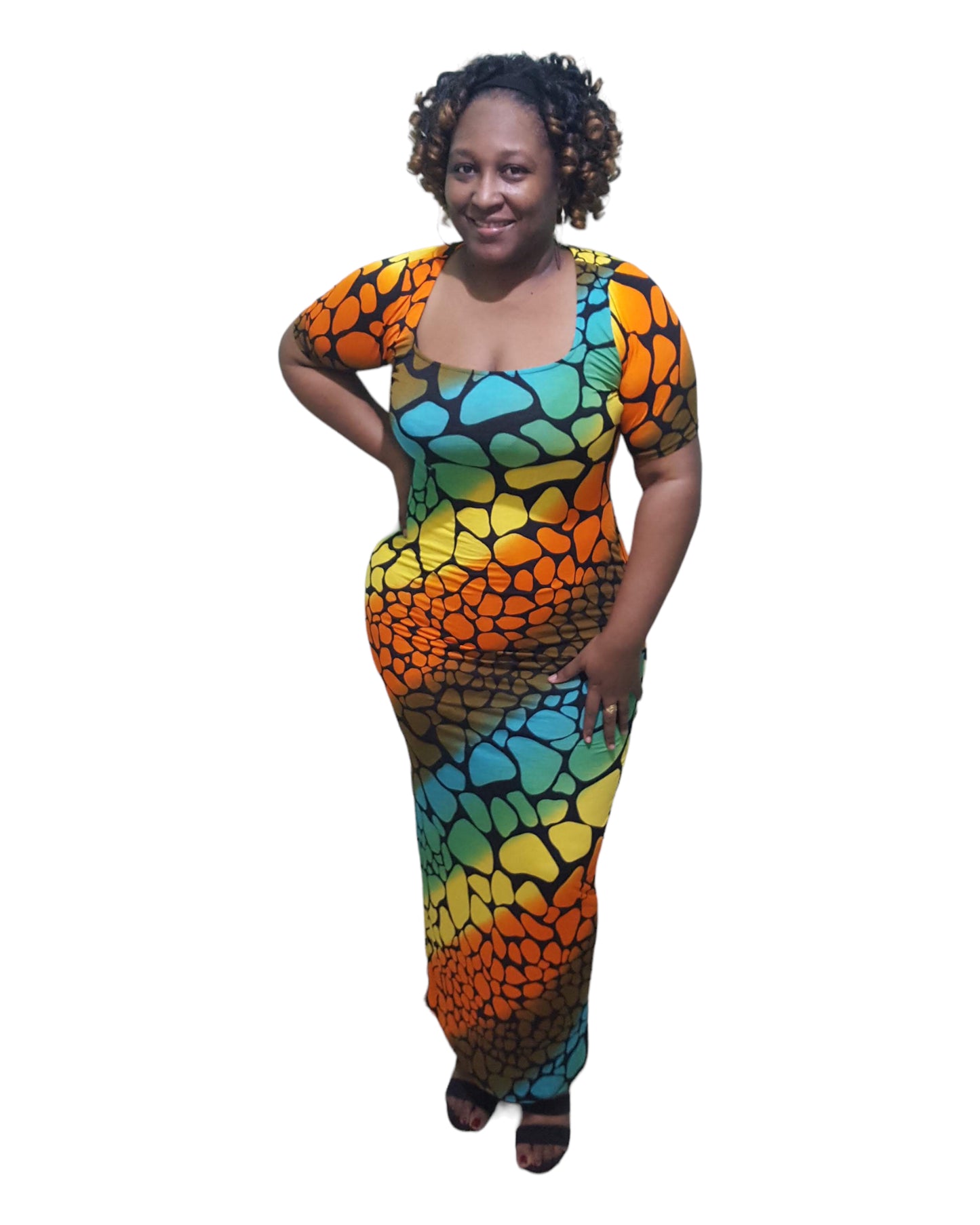 Wild Maxi Dress - Orange Plus Size