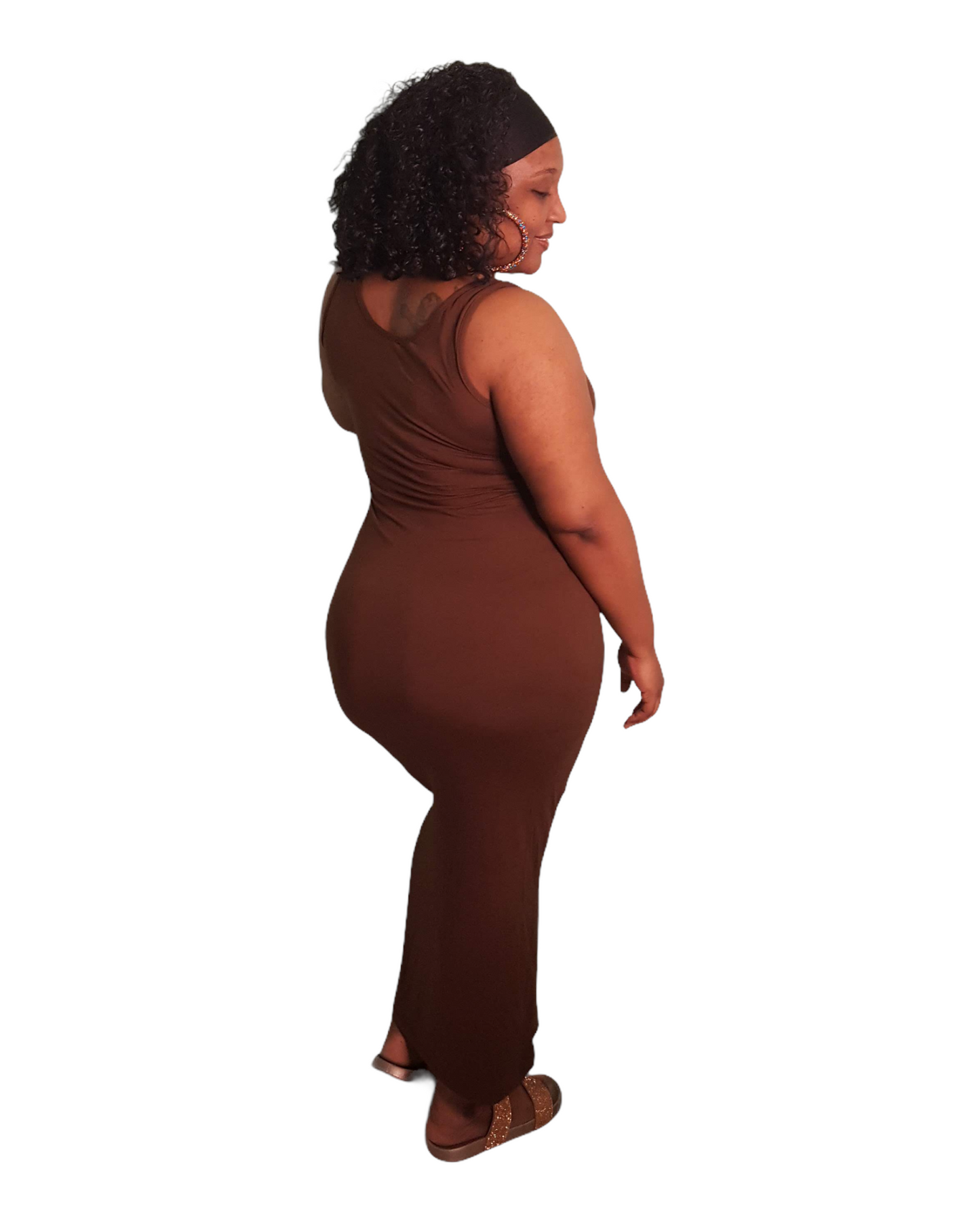 Maxi Mania Dress - Brown Plus Size