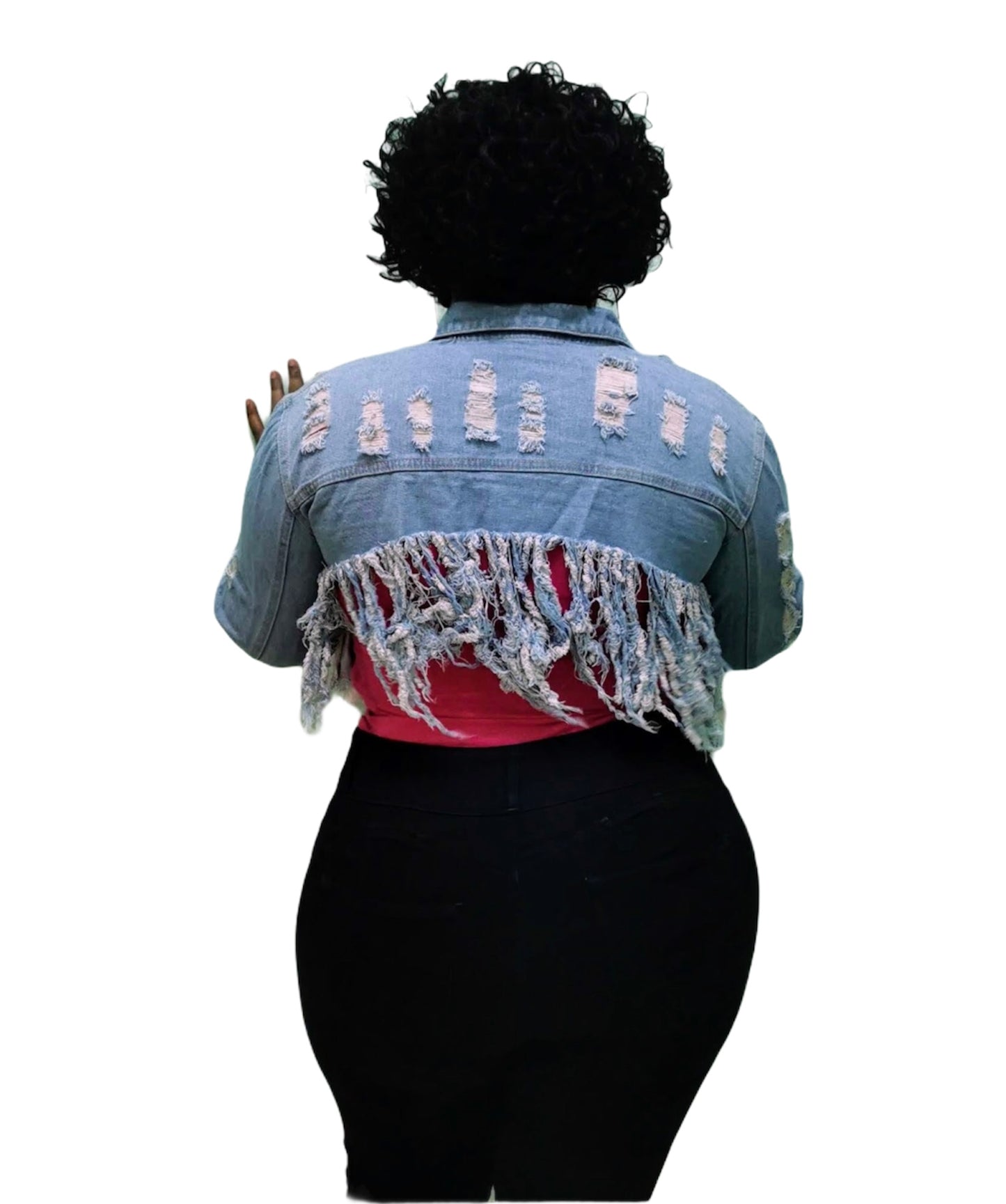 Shred Me Denim Jacket - Plus Size