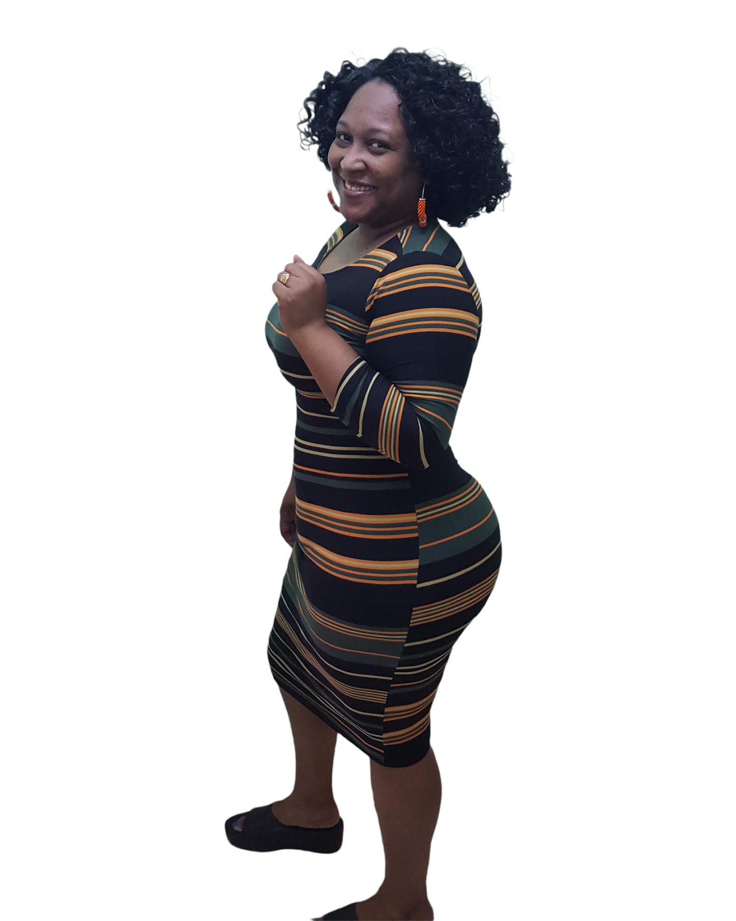 Stripes Midi Dress - Regular Size