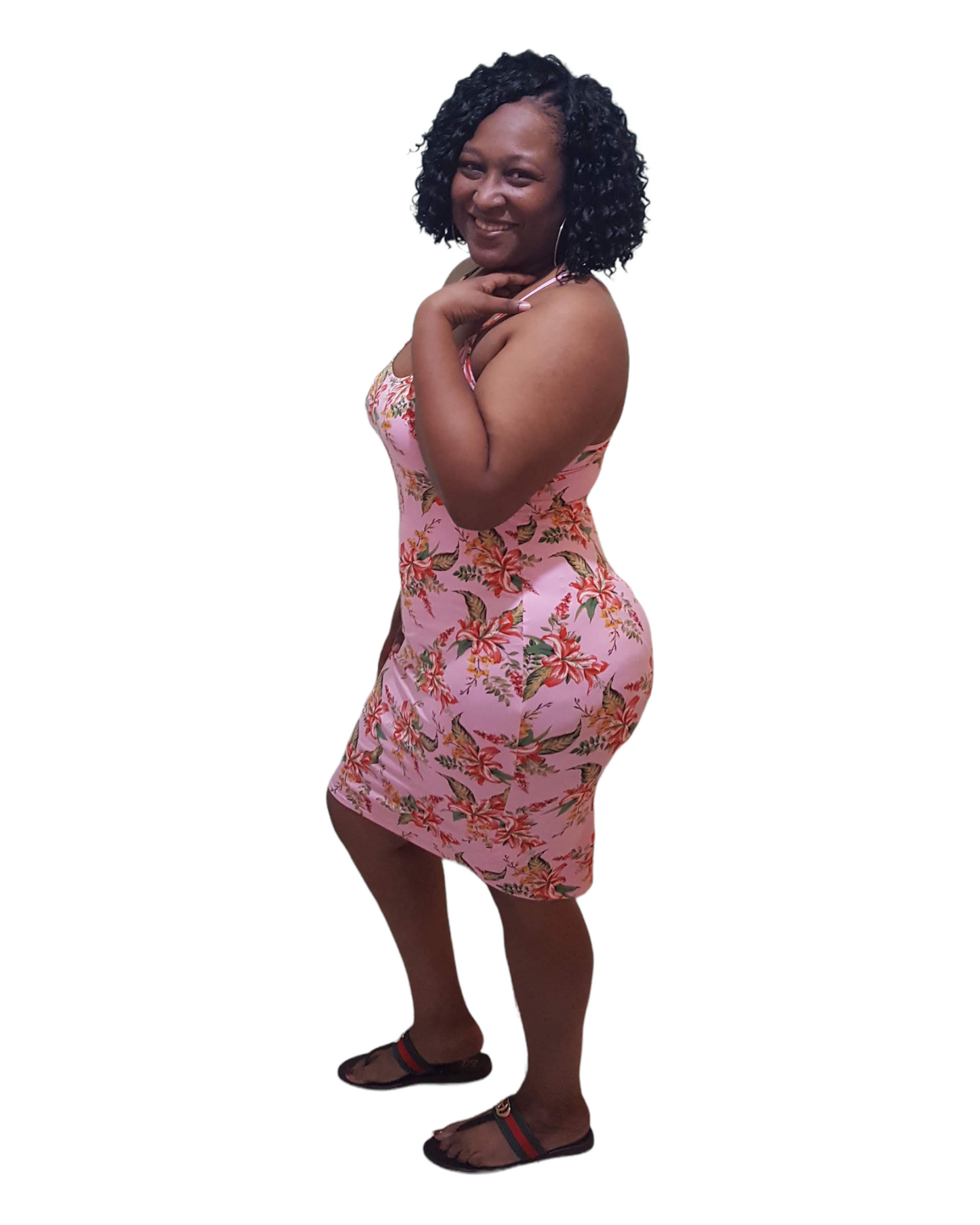 Friday Night Lime Dress - Pink Plus Size