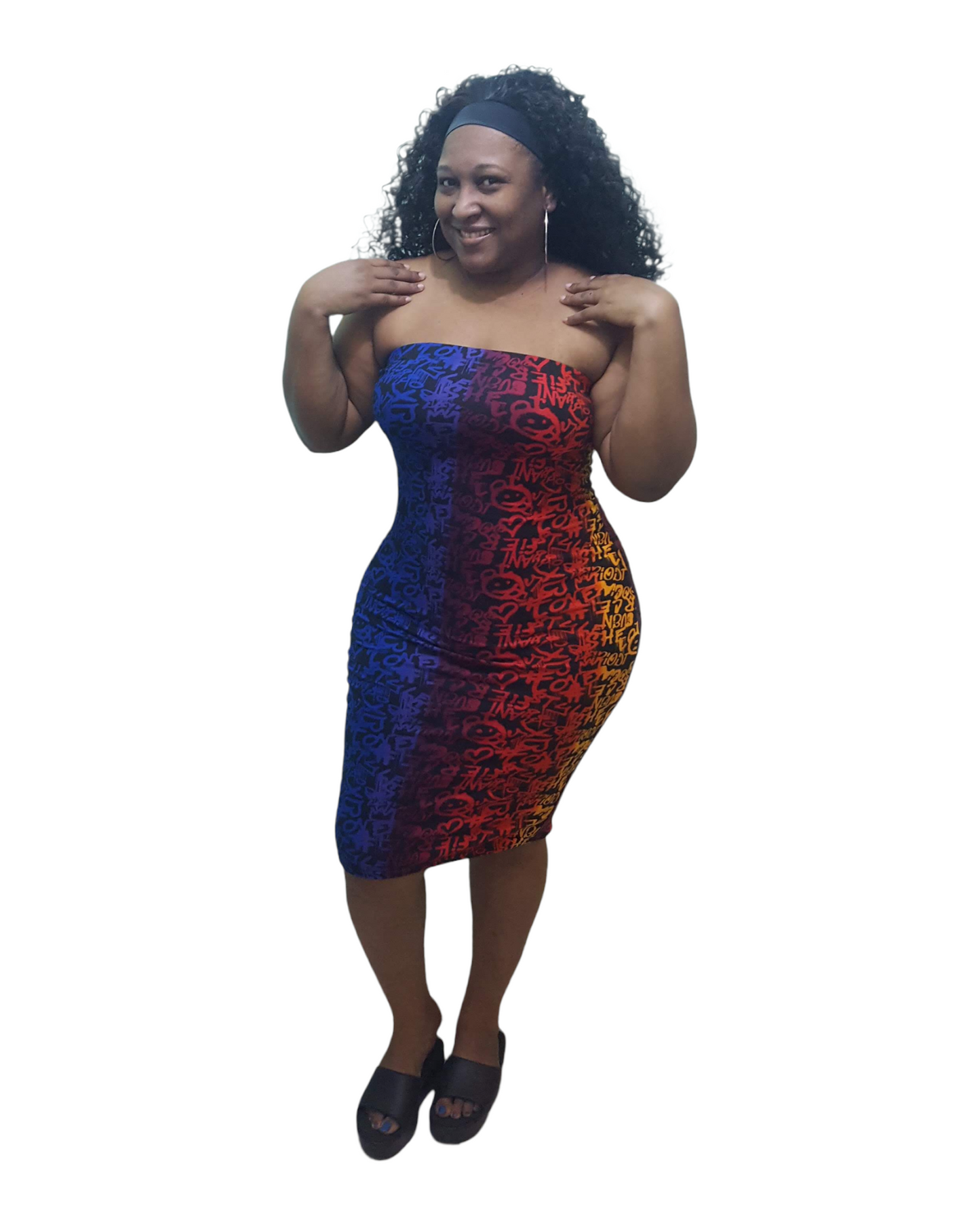 Tones Tube Dress - Plus Size
