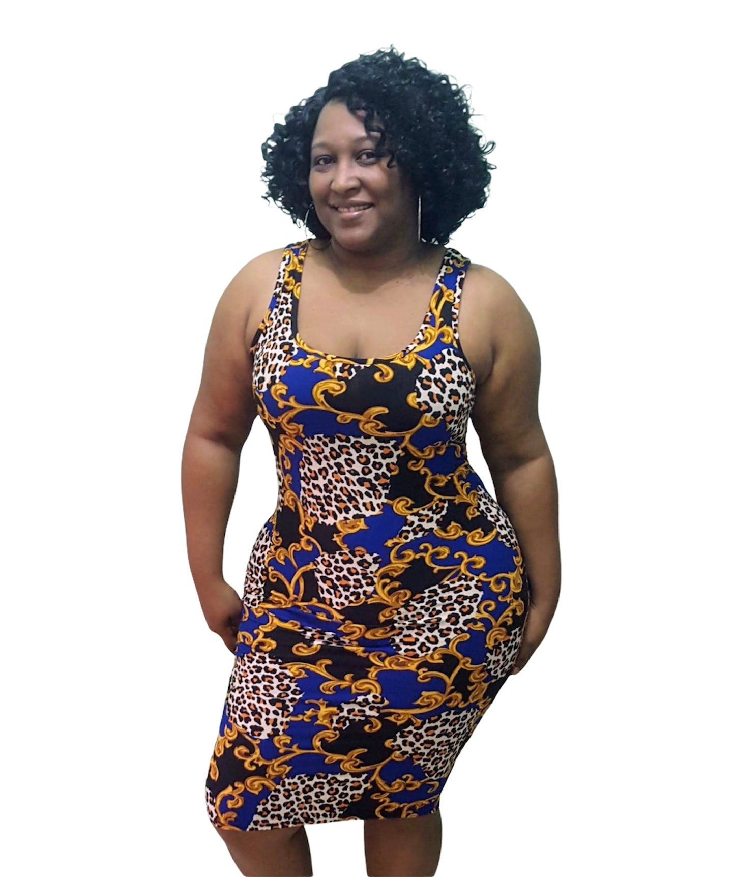 Blue Leopard Dress - Regular Size