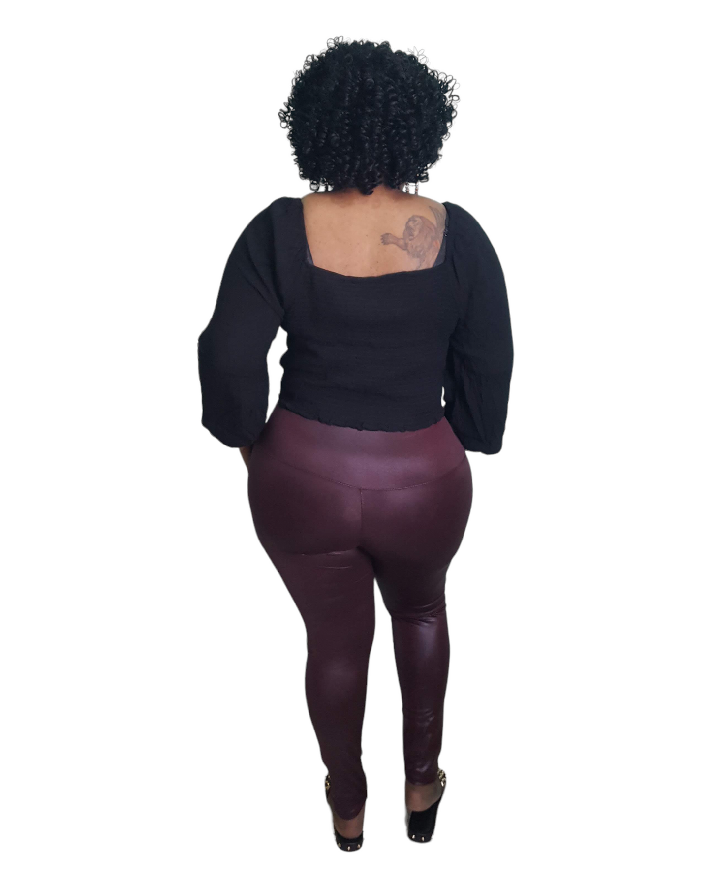 Snatched Crop Top - Black Plus Size