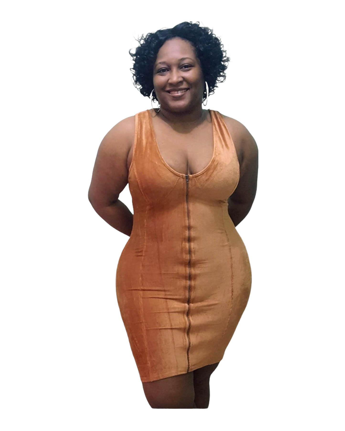 Flambeau Dress - Tan Plus Size