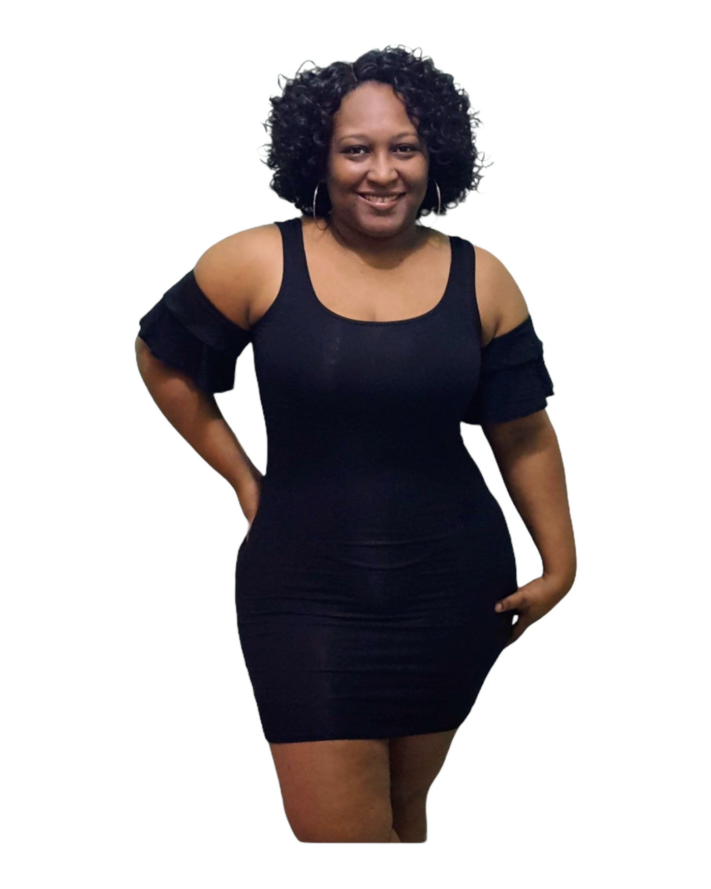 Steamy Black Dress- Regular Size