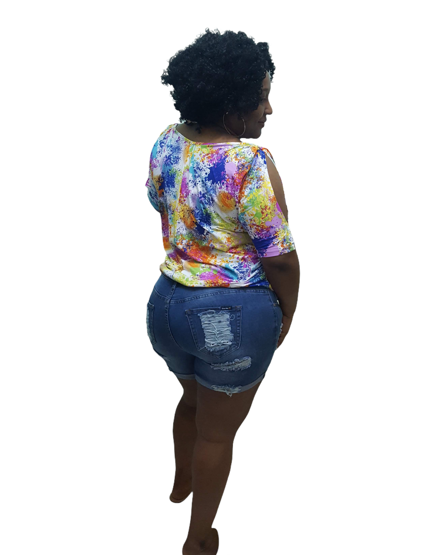Shorto Distressed Pant - Medium Plus Size