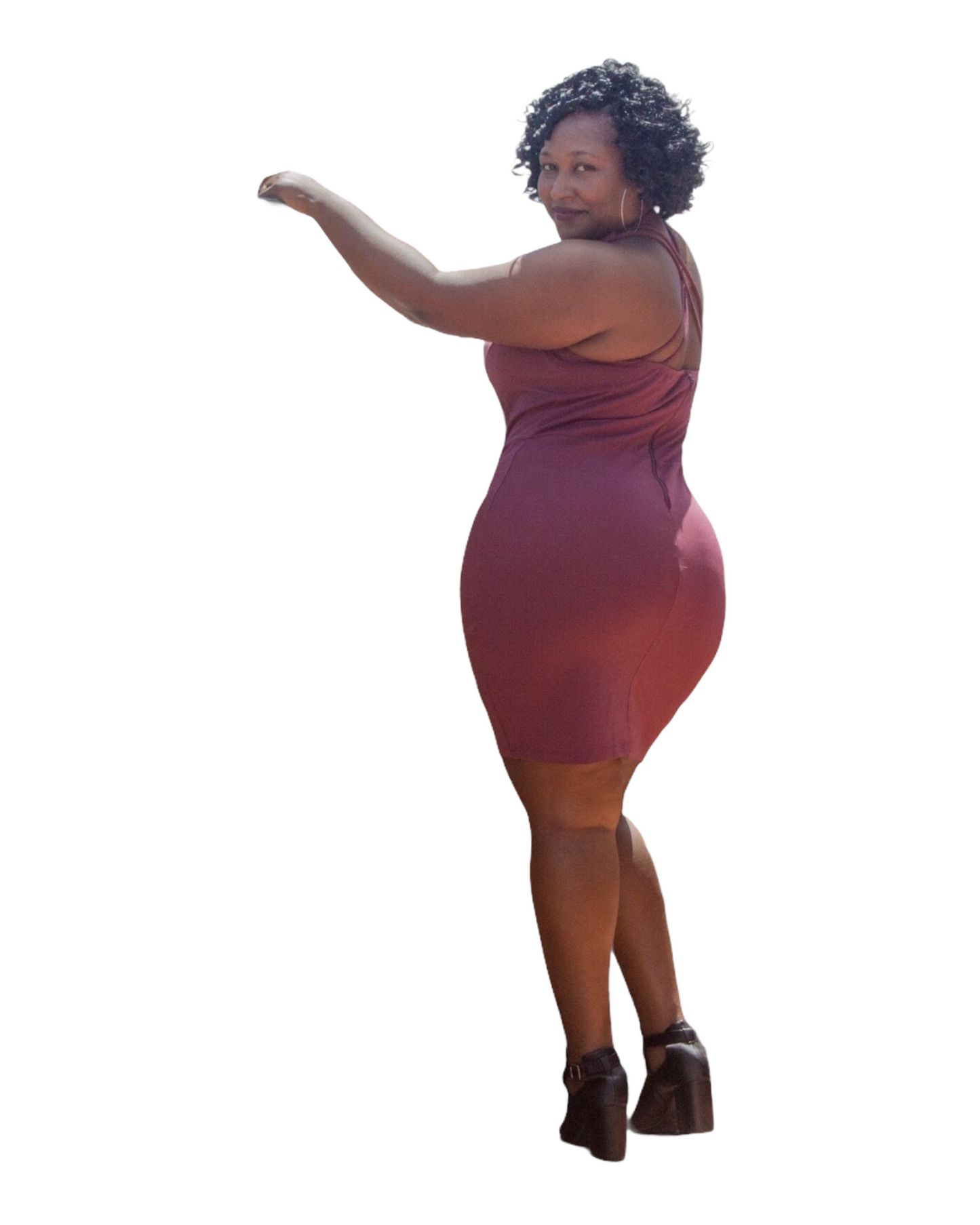 Mauve Mini Dress -Plus Size