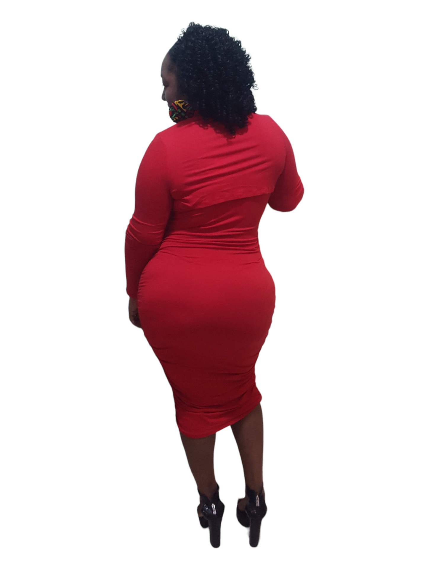 Festive Maxi Dress Set - Red Plus Size