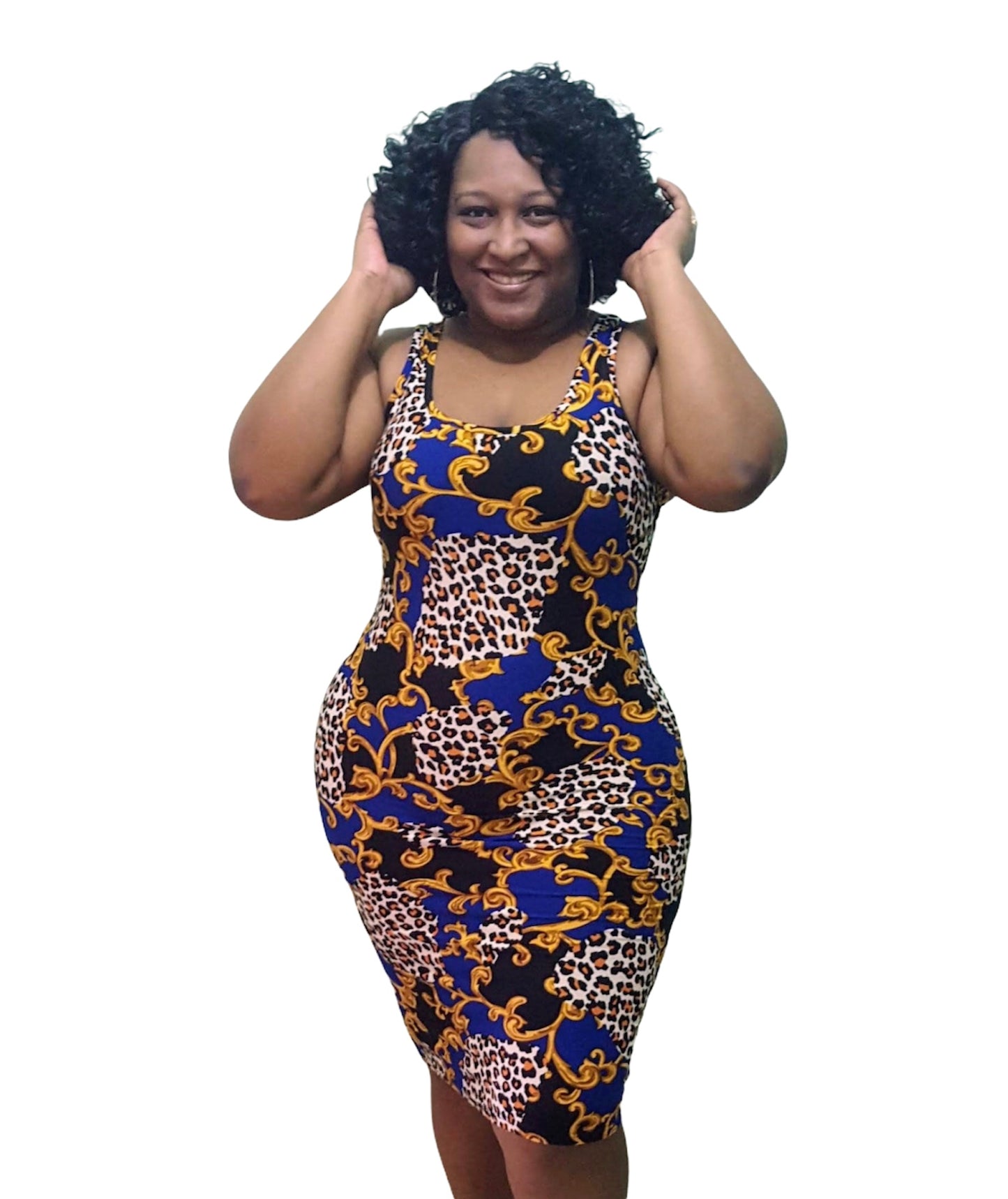 Blue Leopard Dress - Regular Size