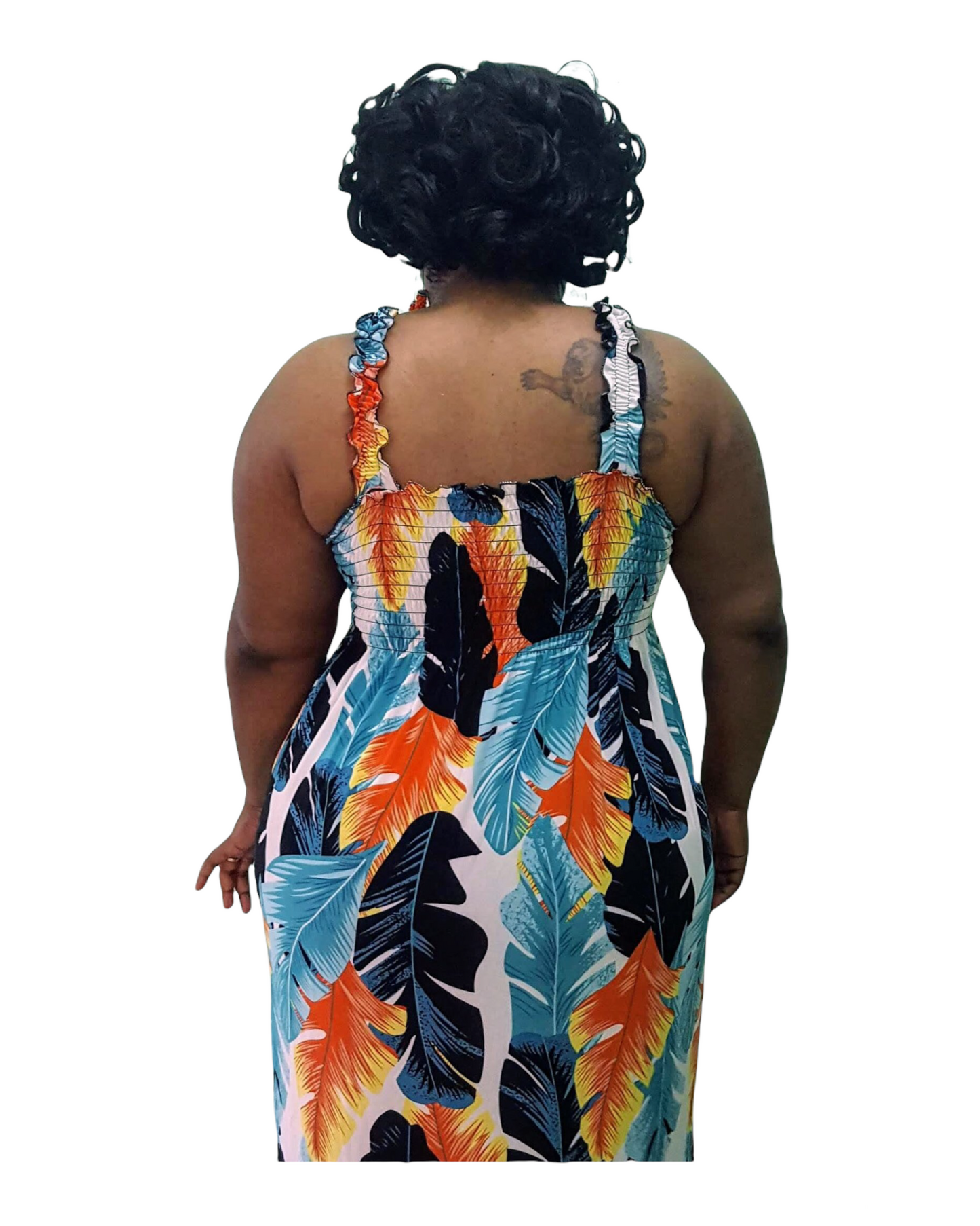 Feather Maxi Dress - Regular Size
