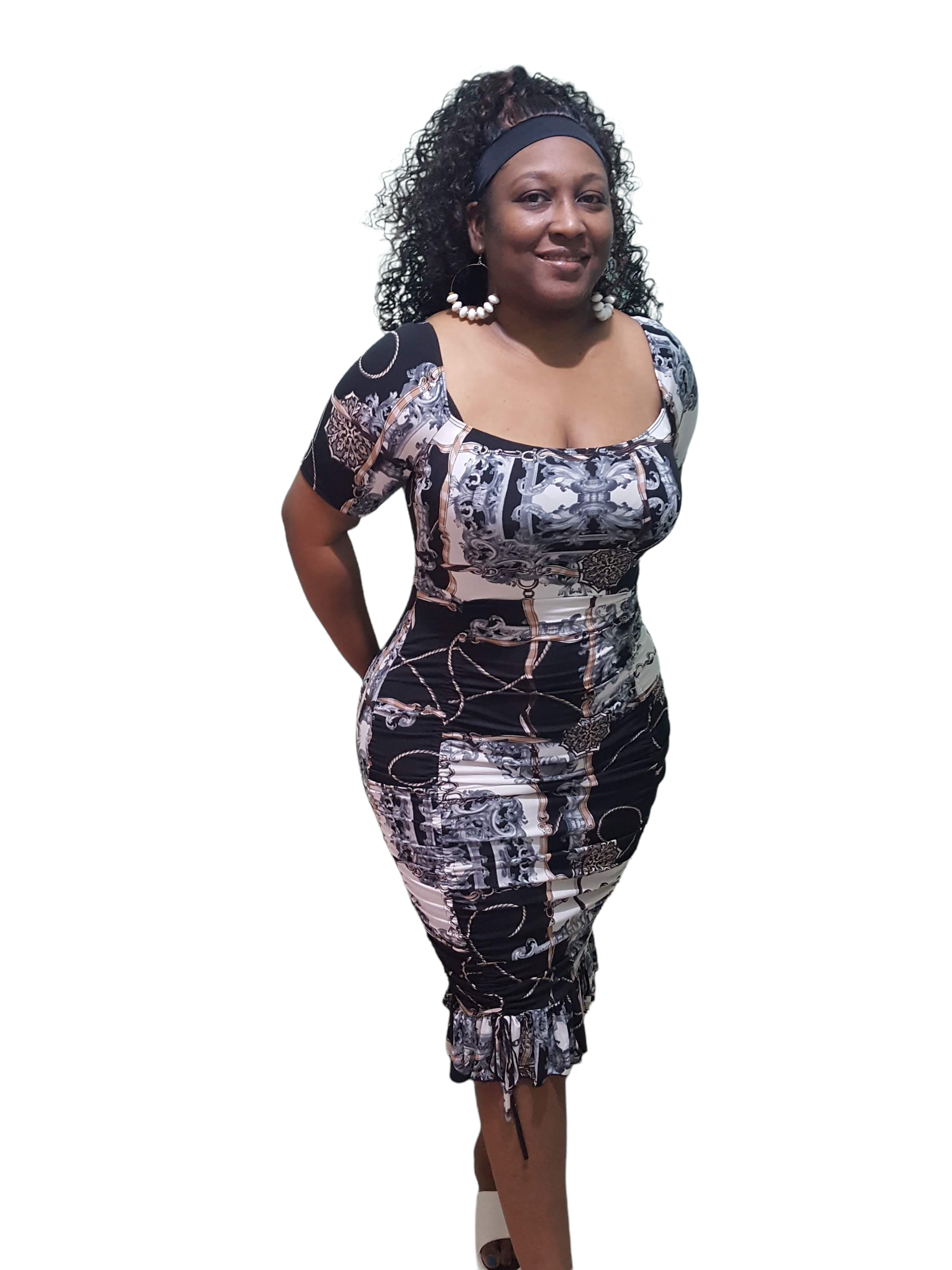 Lina's Bday Collection Krave Midi Dress - Plus Size Rebellious Curves TT Lina's Bday Collection Krave Midi Dress - Plus Size Rebellious Curves TT