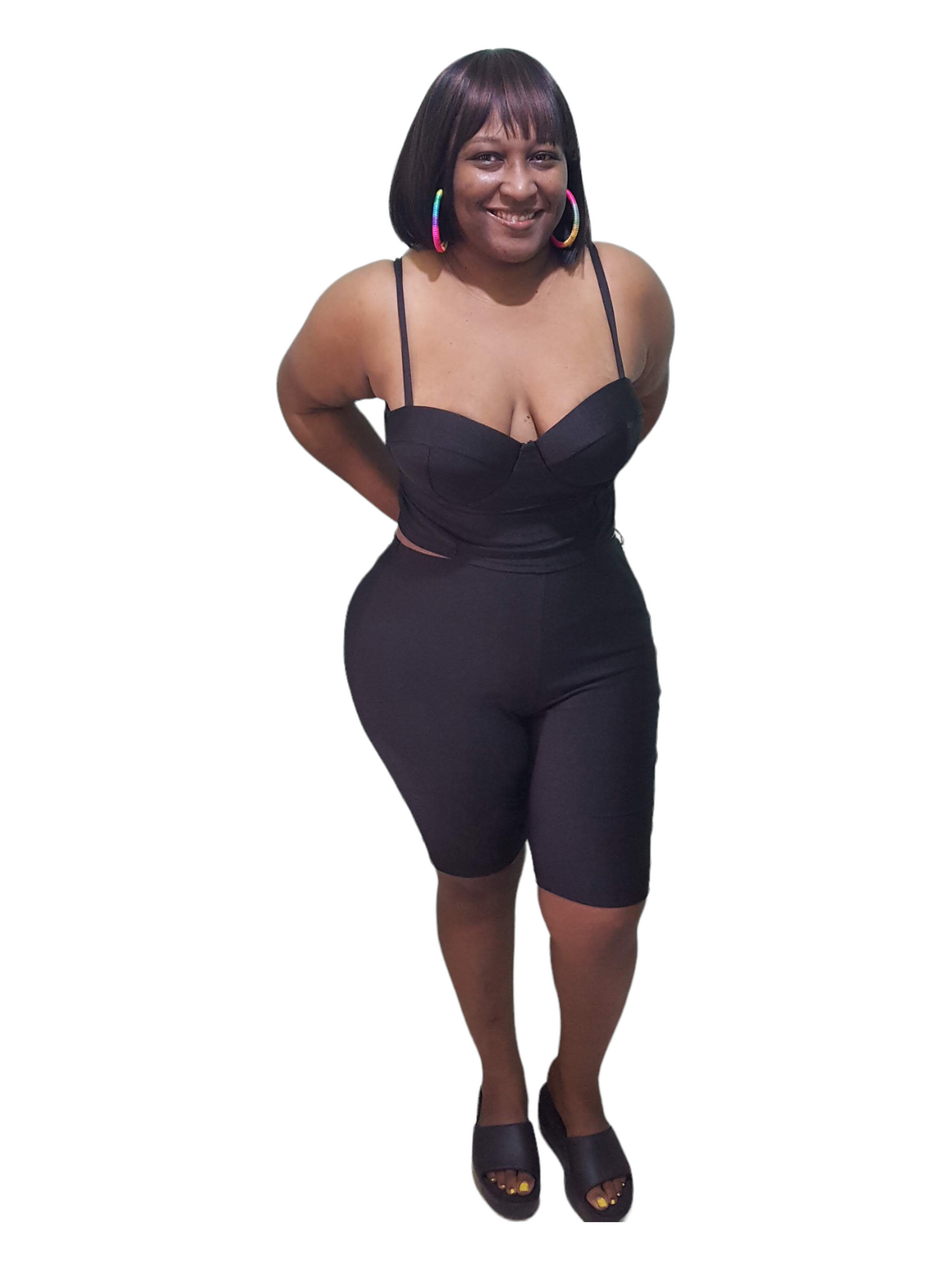 She’s Back Biker Outfit - Black Plus Size