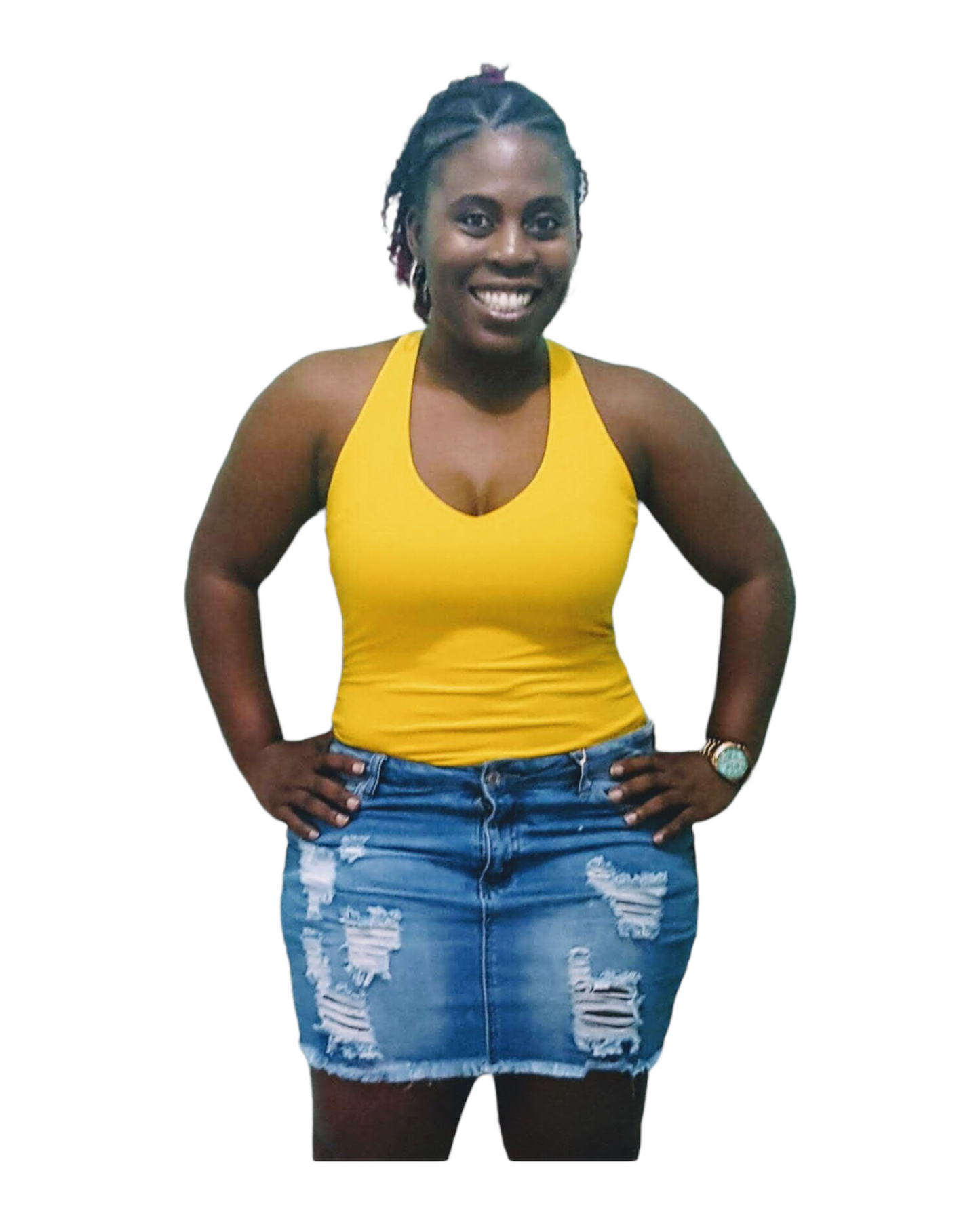 Distressed Denim Skirt - Regular Size