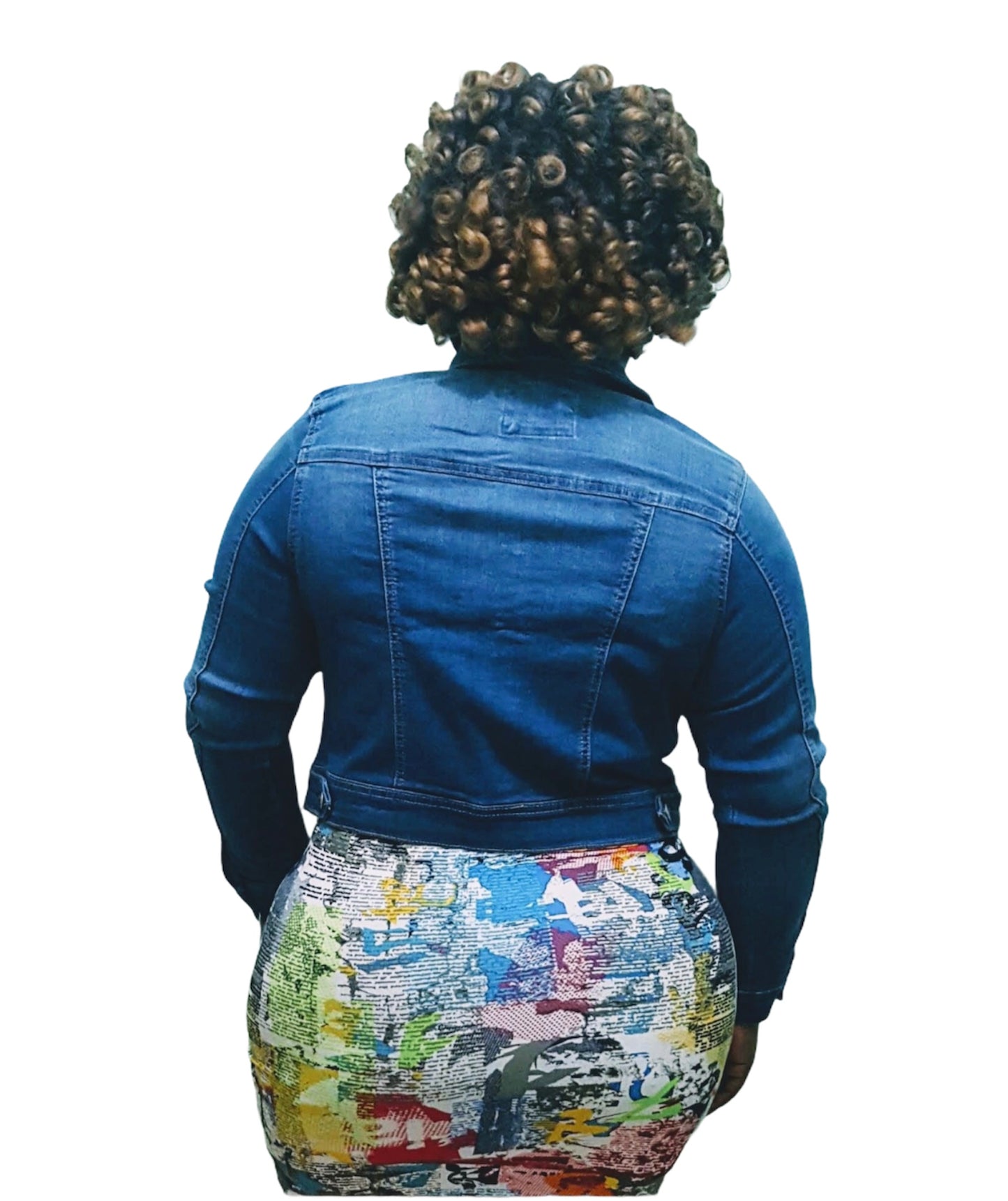 Denim Jacket - Medium Blue Plus Size