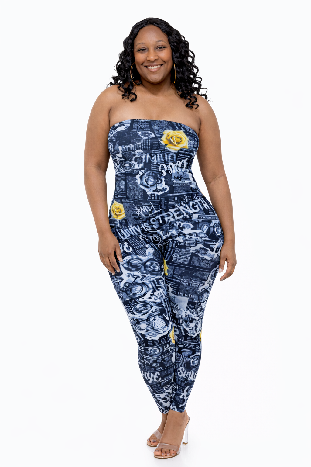Statement Press Jumpsuit - Plus Size