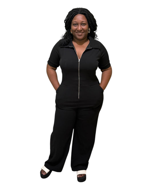All-Black Authority Jumpsuit - Plus Size
