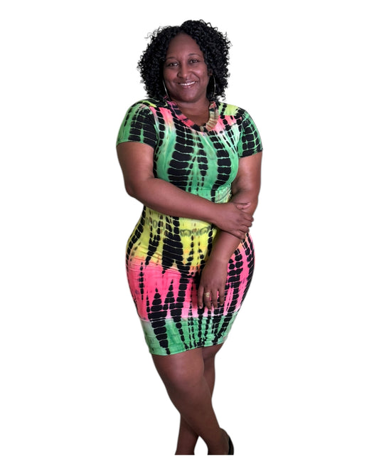 Neon Pulse Dress - Regular Size