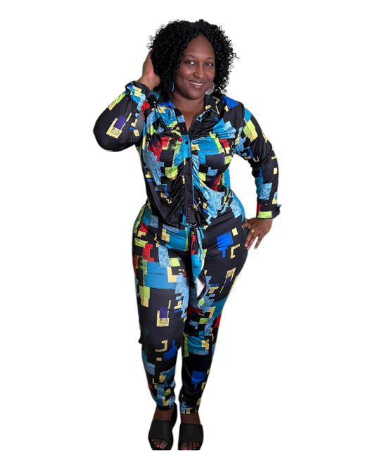 Pixel Pop Leggings Set- Plus Size