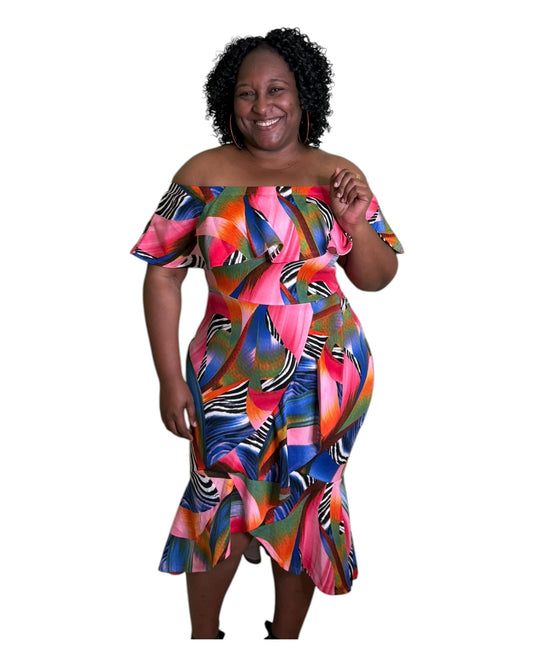 Aurora Splash Dress - Plus Size