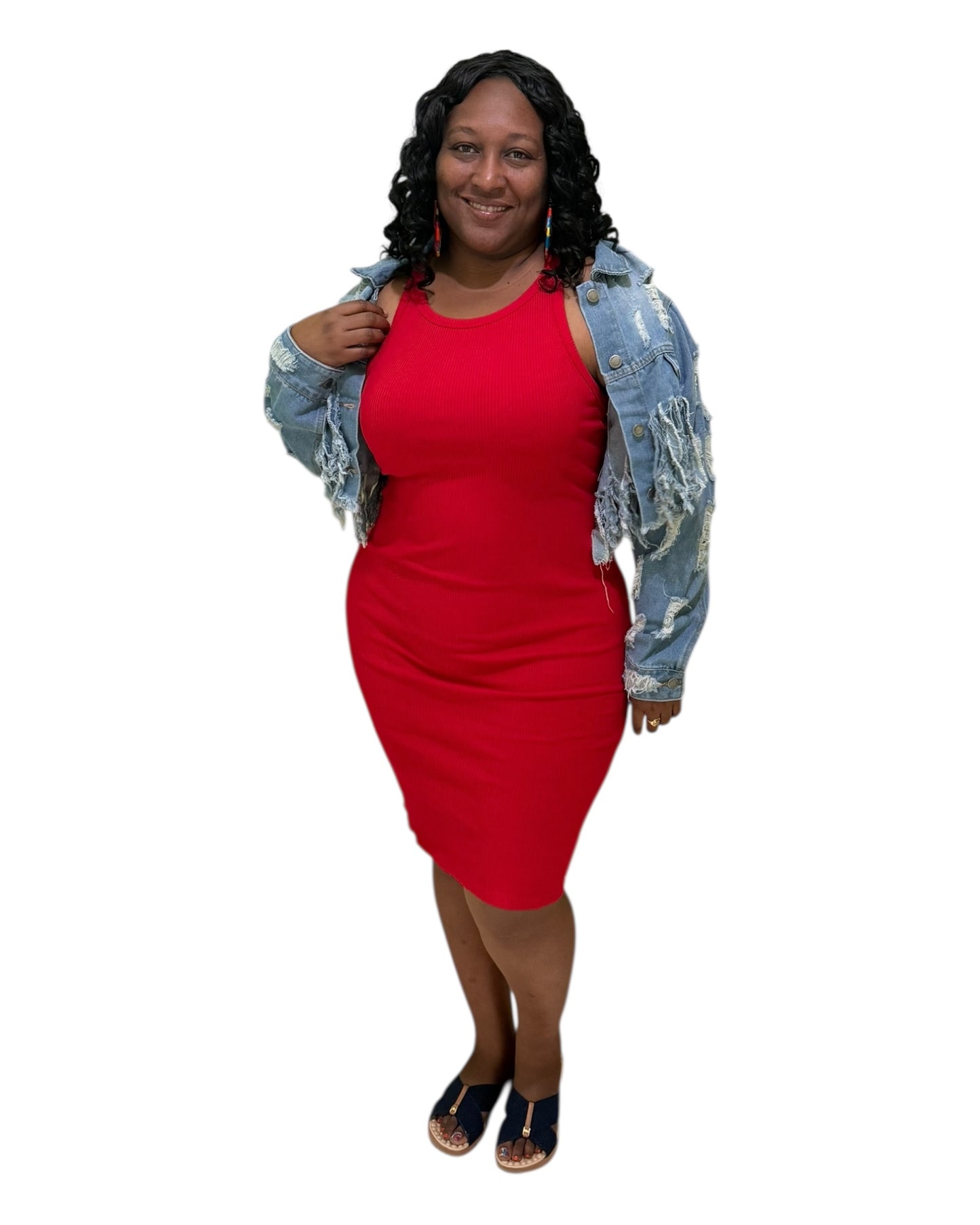Sway Dress - Red Plus Size