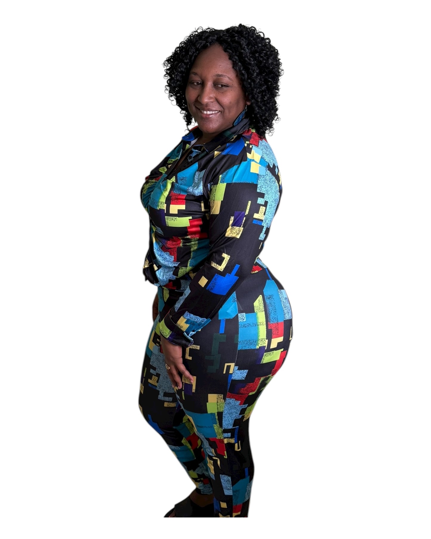 Pixel Pop Leggings Set- Plus Size
