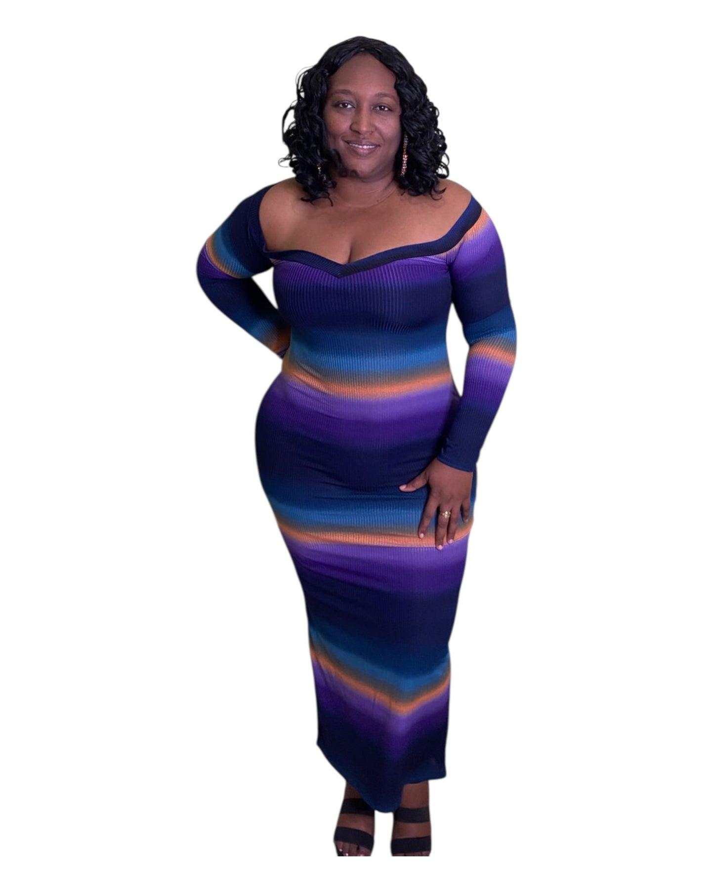 After Glow Maxi Dress - Purple Plus Size