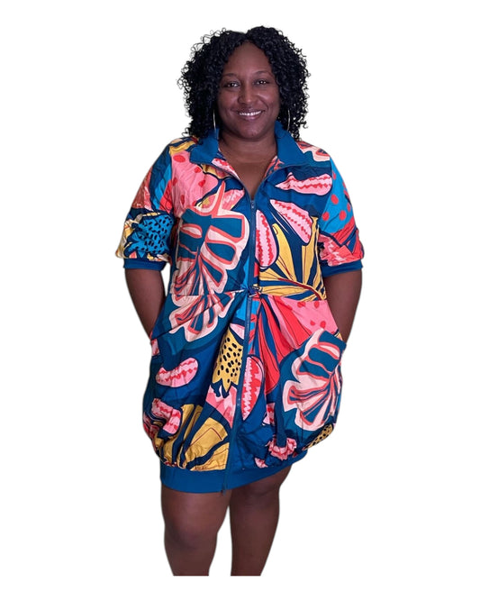 Island Pulse Dress - Multicoloured Plus Size