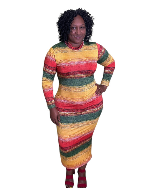 Reggae Sunset Dress - Plus Size