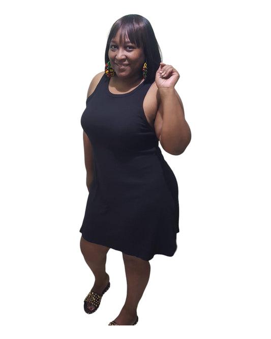 Summertime Dress - Black Plus Size