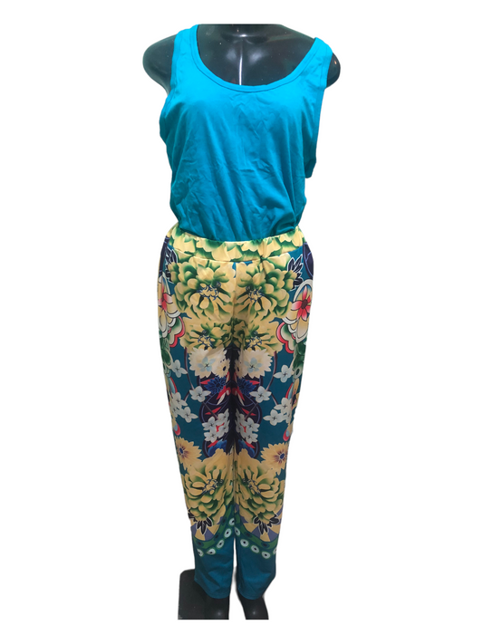 Multi Colored Printed Pant - Plus Size