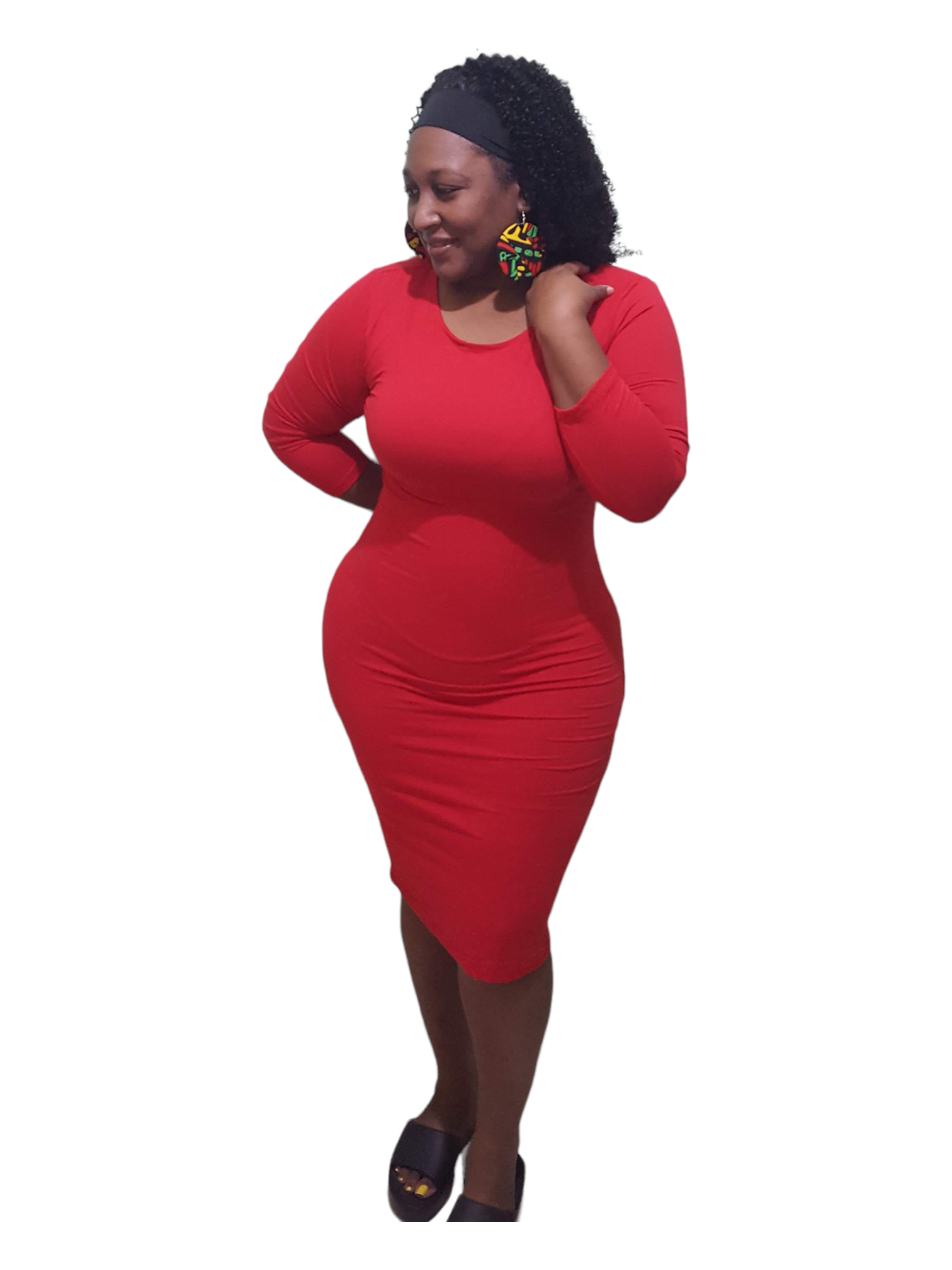 Simple Treasure Dress Red Plus Size Rebellious Curves TT