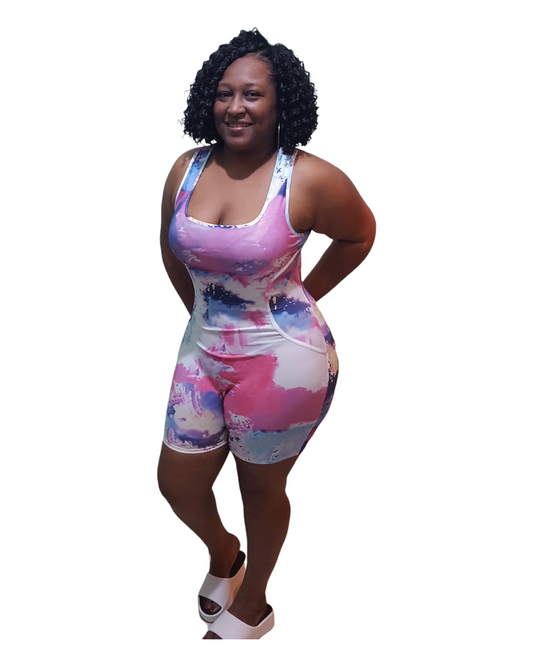 Curvy Diva Romper - Purple Plus Size
