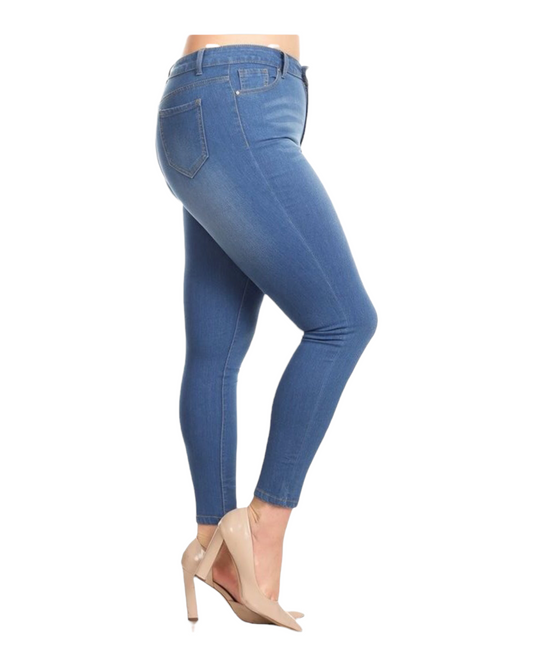 Denim High Rise Jeans - Plus Size