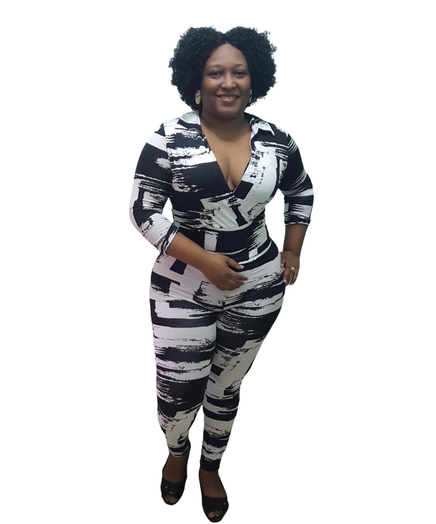 Tie Dye Fever Outfit - Black and White Plus Size