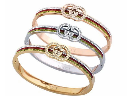 Gucci Tri Color Stainless Steel Bangle