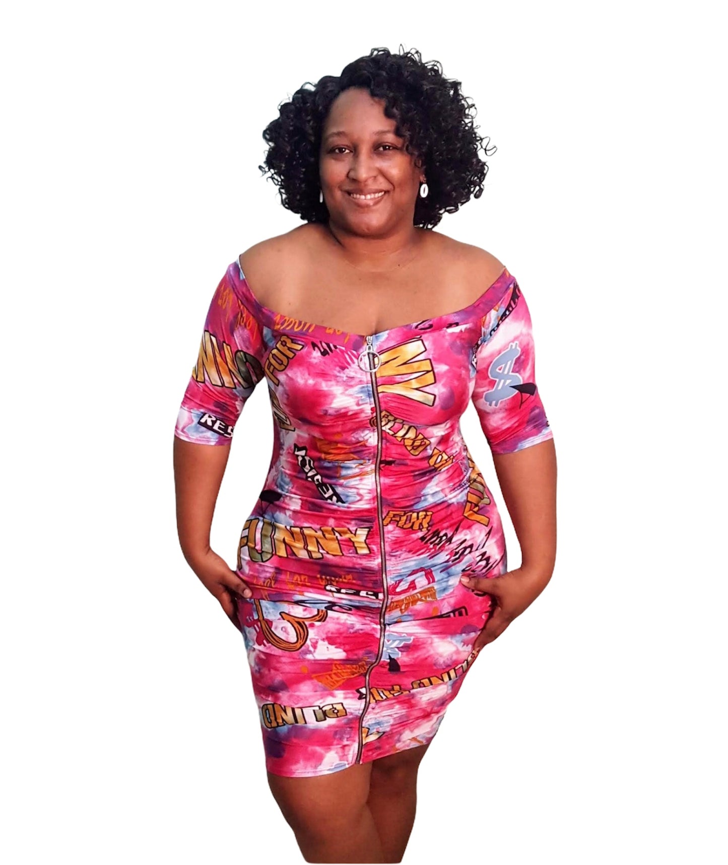 Funny Pink Dress - Plus Size