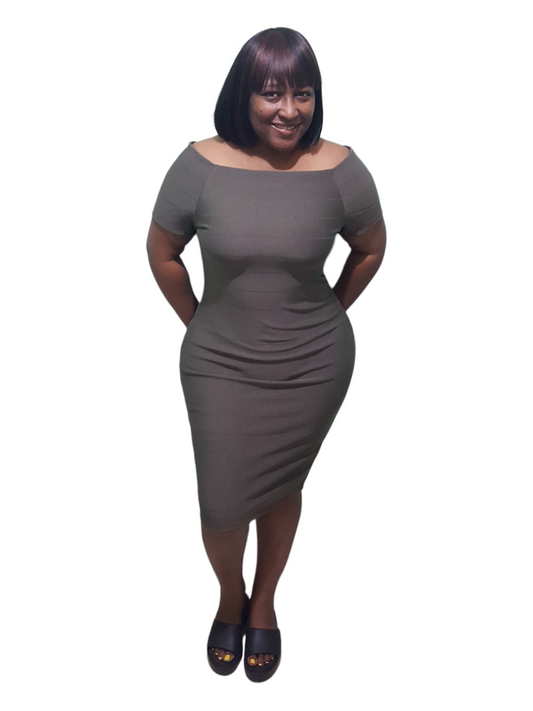 Bandage Bodycon Dress - Plus Size