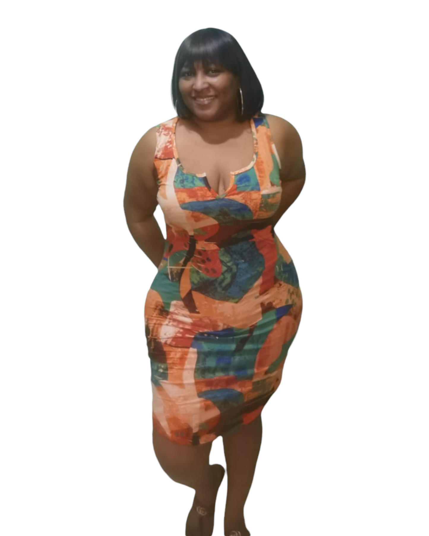 Tropics Midi Dress - Plus Size