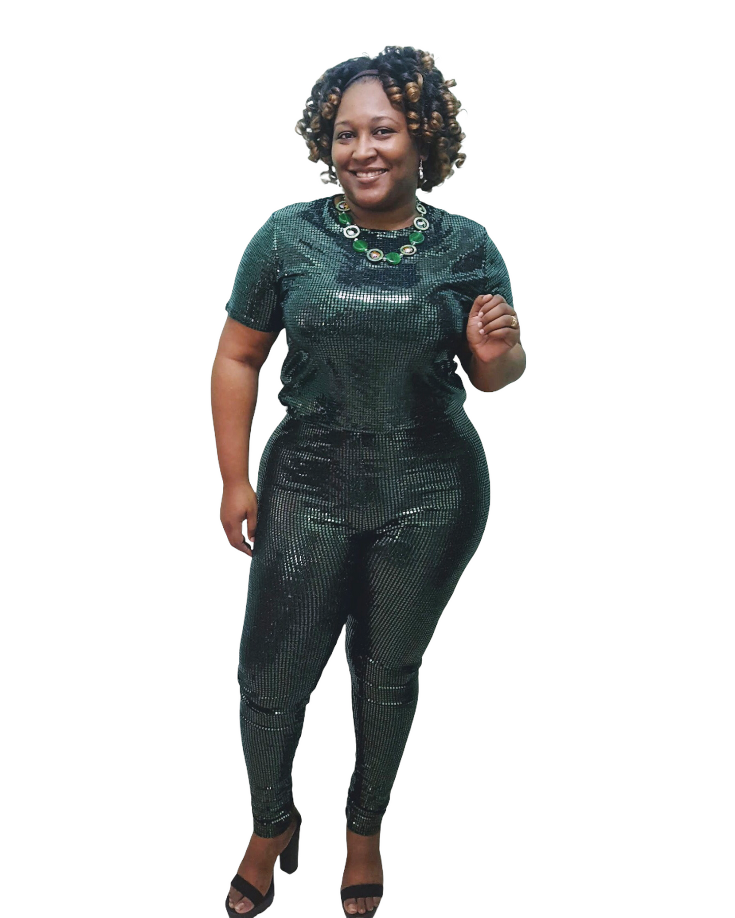 Green With Envy Top and Leggings Plus Size