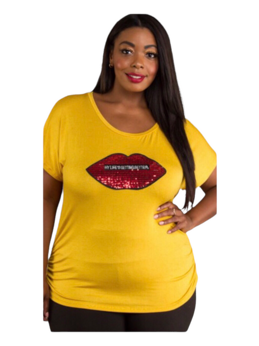 Lips Top - Plus Size